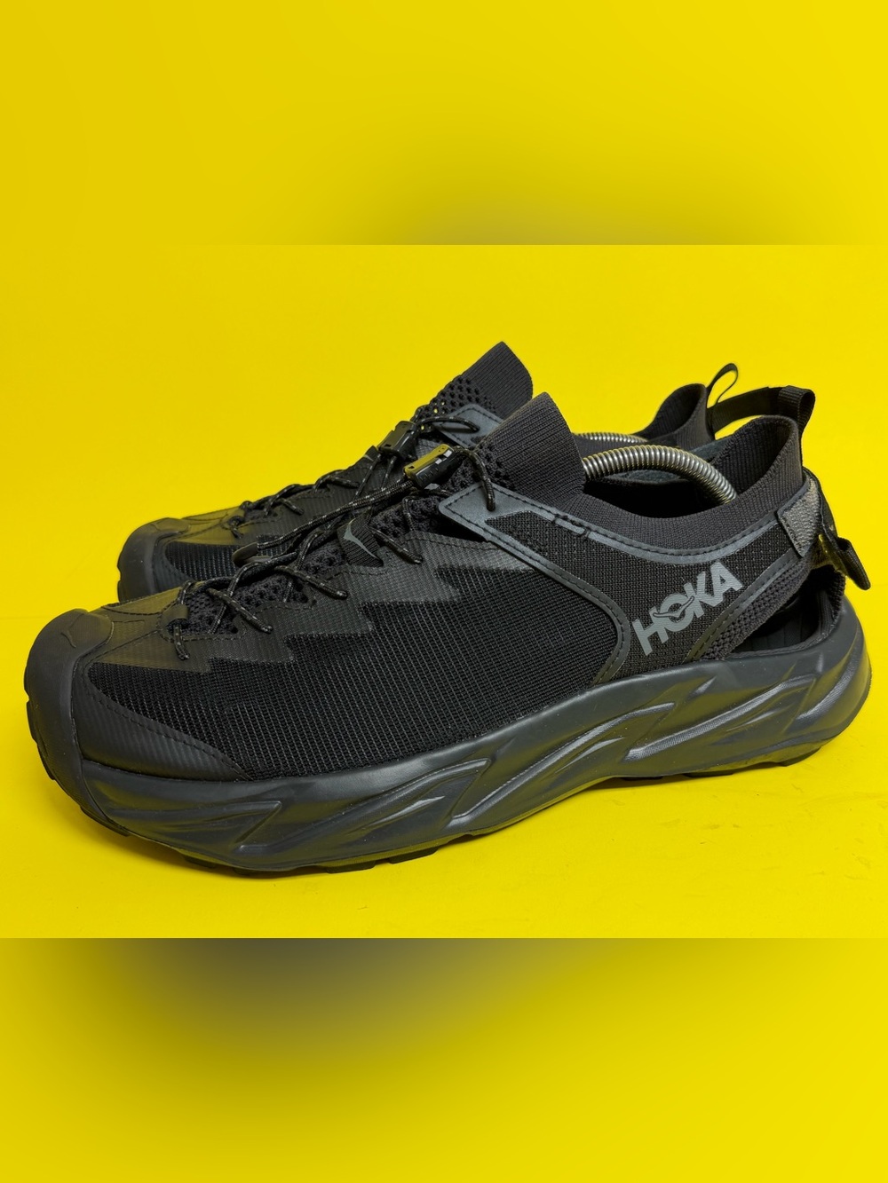 HOKA One Hopara 2 Men's 13D Hiking Trail Shoes Sandal Black/Black WORN ONCE